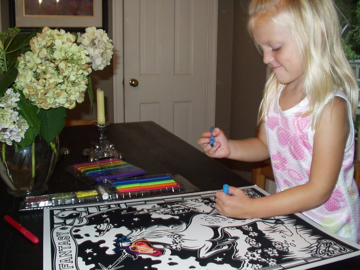 Gracen painting as a child