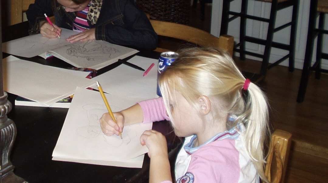 Gracen drawing as a child